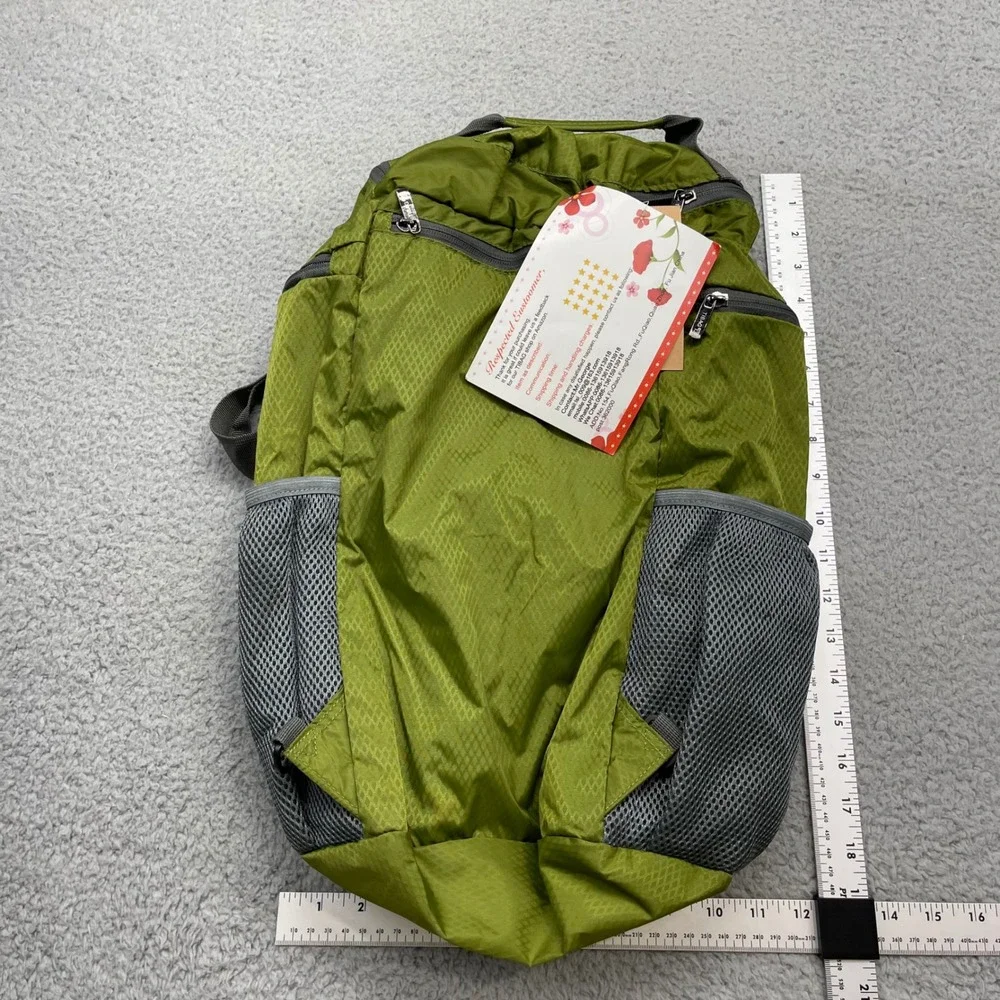 TIBAG Unisex OS Green Packable Travel Duffel Backpack Lightweight Ripstop Bag